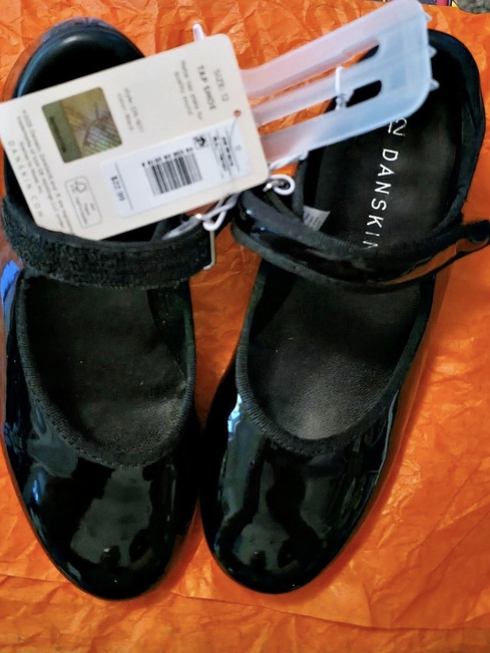 Danskin Girls Tap Shoe Black US 12 NWT